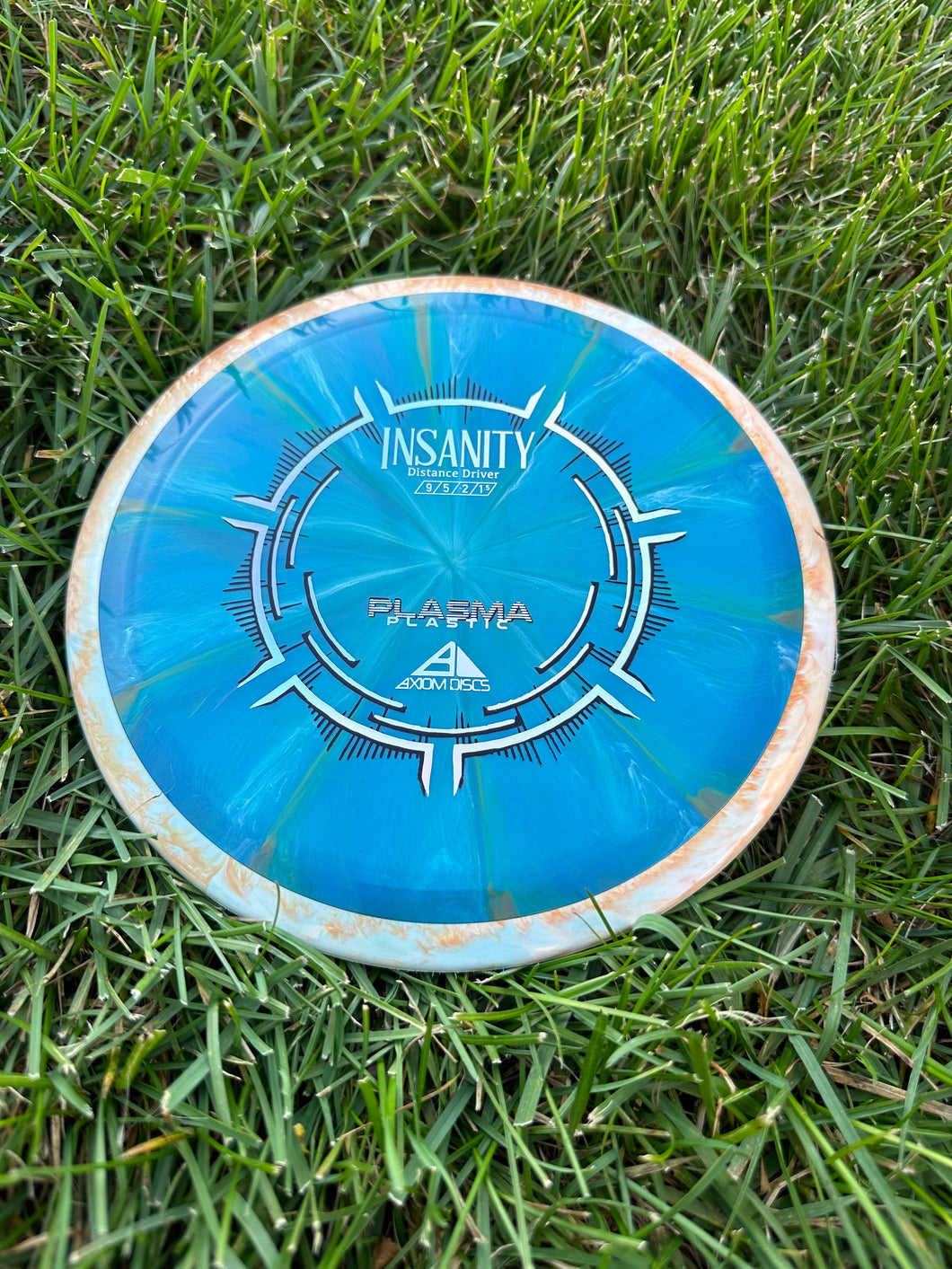 Axiom Discs Insanity Distance Driver blue w orange rim 171g