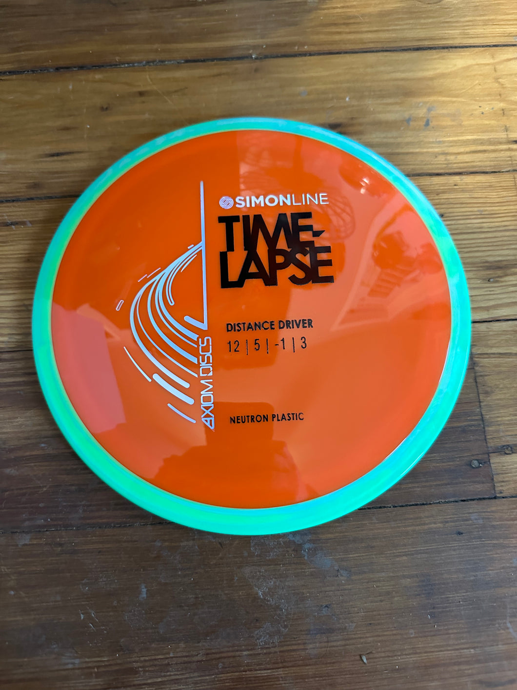 Simon Line Time Lapse orange w green rim 174g 14